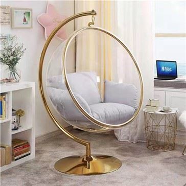 Floor-standing Transparent Hanging Swing Creative Color Acrylic Bubble Chair Gaming Chair With Stand