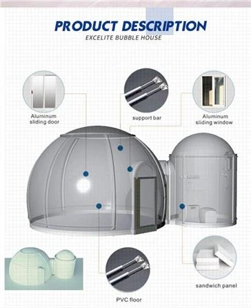 Outdoor Camping Transparent Bubble House 5M Hot Yoga Clear Desert Dome Tent